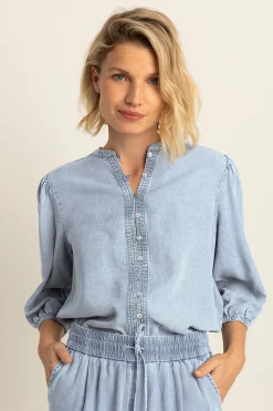 Expresso Blouses^Blouse LIGHT BLUE DENIM