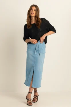 Expresso Rokken^Broek LIGHT BLUE DENIM