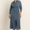 Expresso Jurken^Jurk MID BLUE DENIM