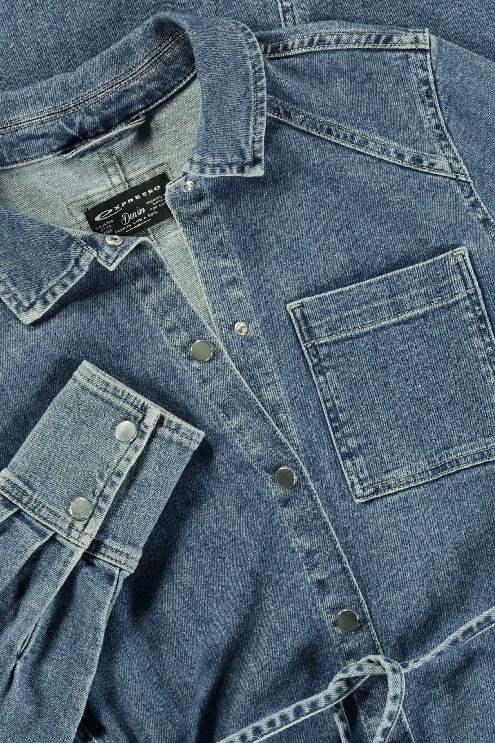 Expresso Jurken^Jurk MID BLUE DENIM
