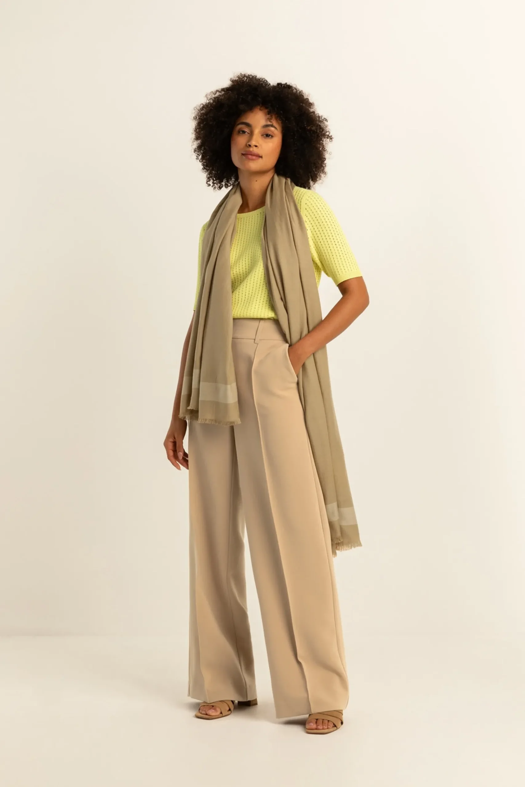 Expresso Accessoires^Shawl MIDDEN BRUIN