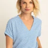Expresso Tops^Top MIDDEN BLAUW