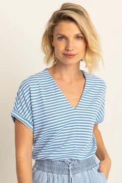 Expresso Tops^Top MIDDEN BLAUW